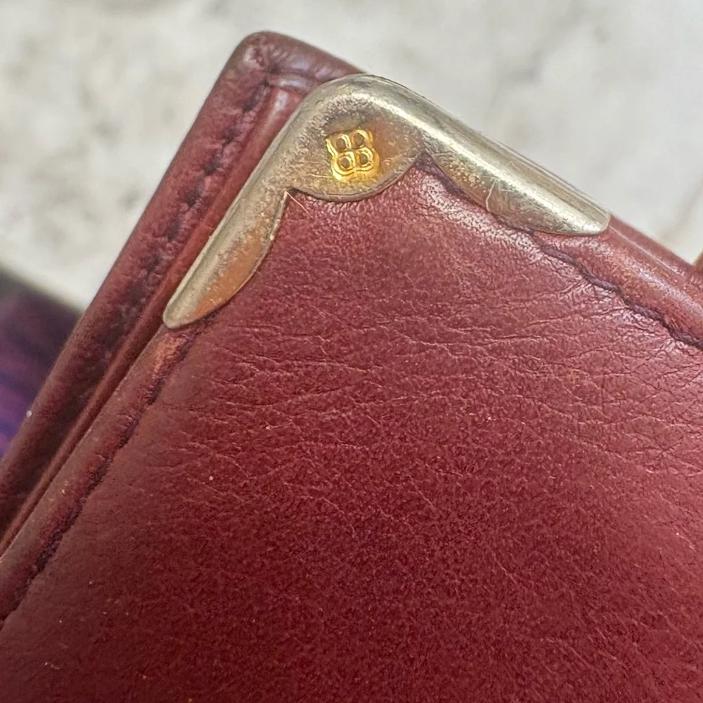 Balenciaga burgundy leather men’s bifold wallet vintage